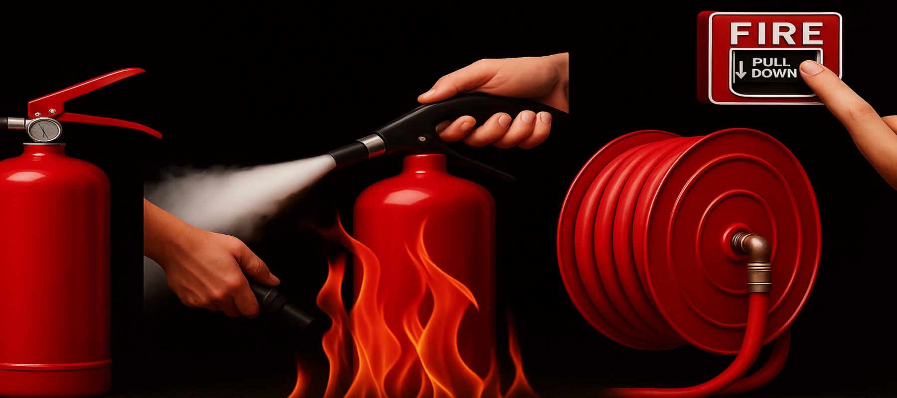Fire extinguisher and safety image